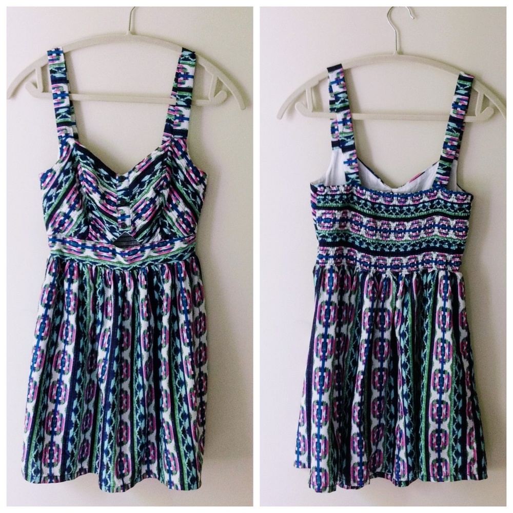 Band of Gypsies | Geometric Tribal Mini Sun Dress